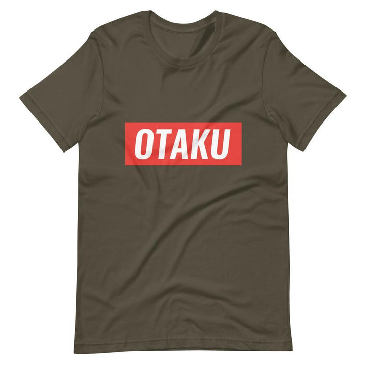 "Otaku" Red Stripe Short - Sleeve Unisex T-Shirt - Pinned Up Ink