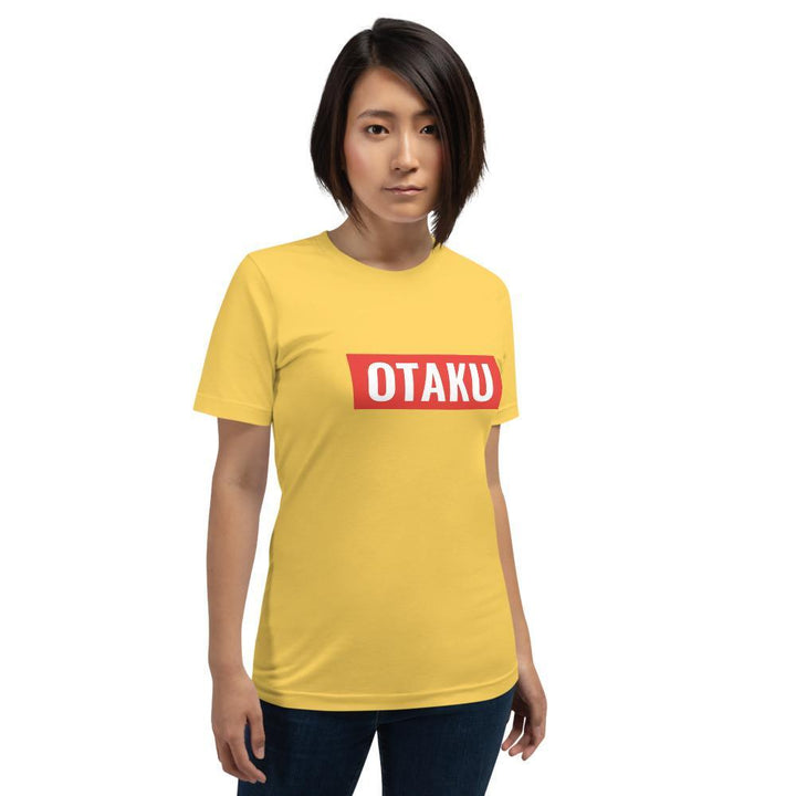 "Otaku" Red Stripe Short-Sleeve Unisex T-Shirt - Pinned Up Ink