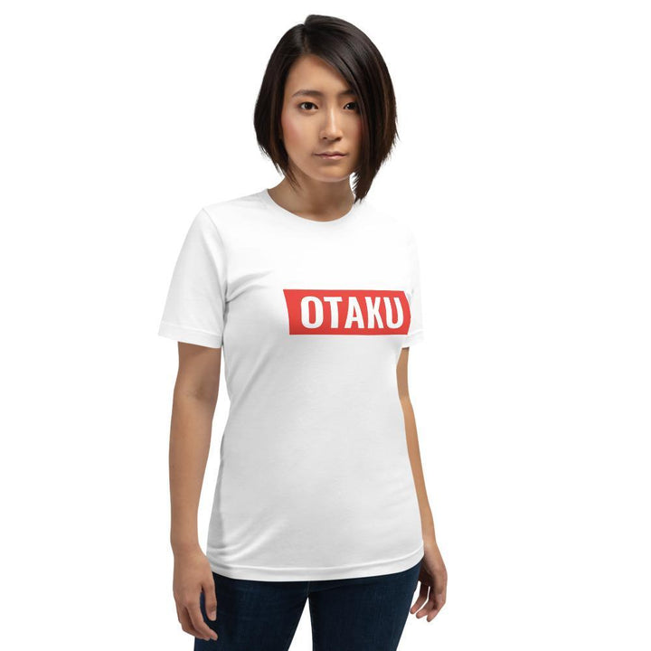 "Otaku" Red Stripe Short-Sleeve Unisex T-Shirt - Pinned Up Ink