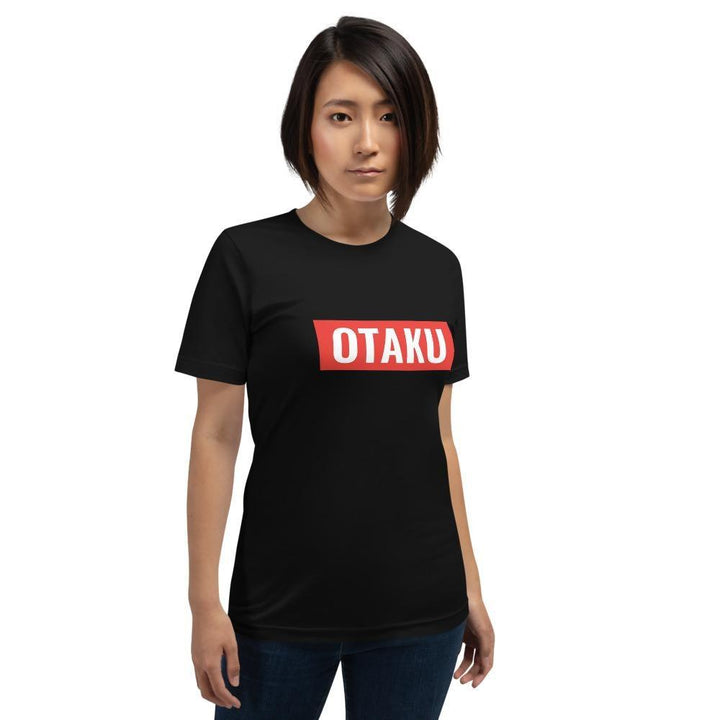 "Otaku" Red Stripe Short-Sleeve Unisex T-Shirt - Pinned Up Ink